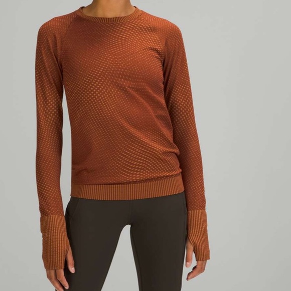 NWT Lululemon Rest Less Pullover Grid Warp Date Brown / Desert Sun Size 2 - Picture 6 of 10